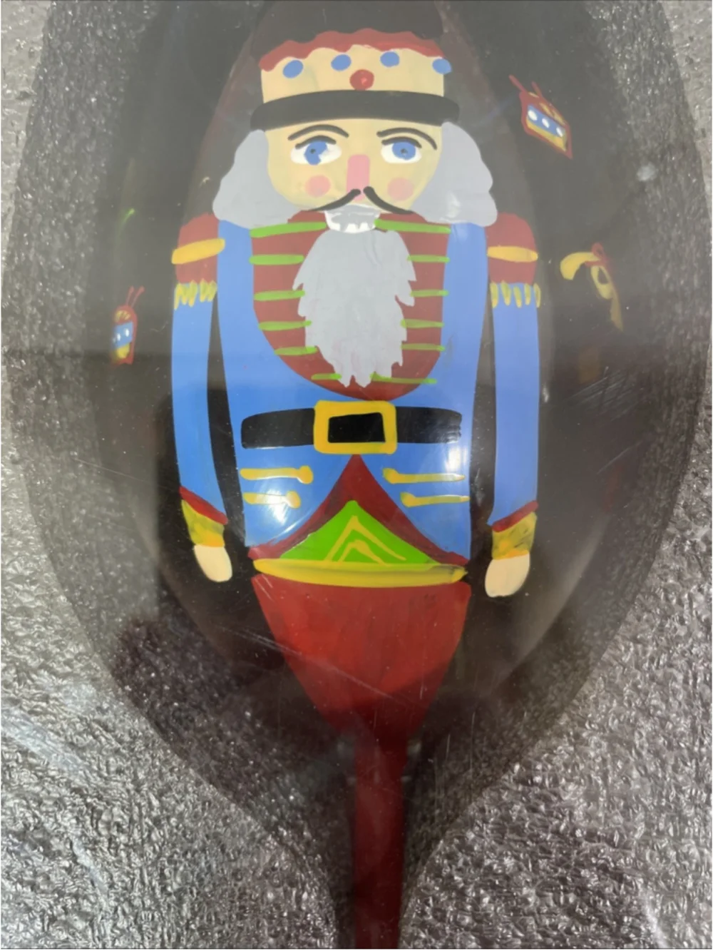 NIB Neiman Marcus Hand Painted Nutcracker Wine Glasses Set of 4 Christmas 9 inch